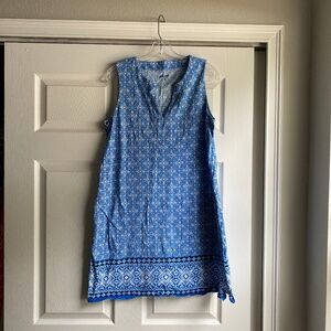 Lands end blue Greek cover up size medium